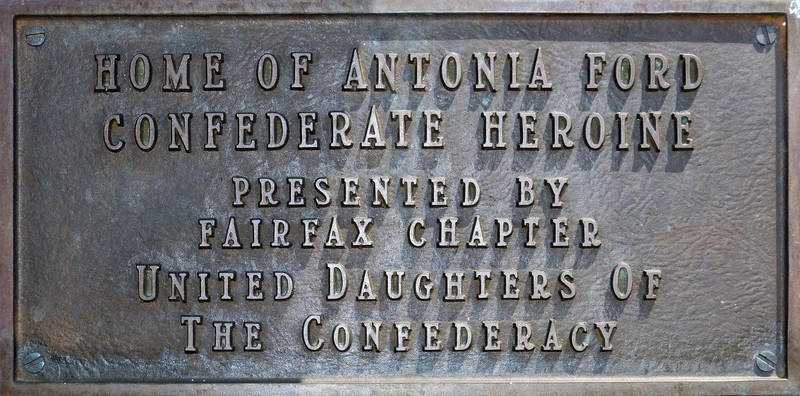 Historical marker outside the Ford house