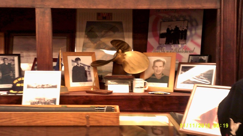 A display of nautical memorabilia.