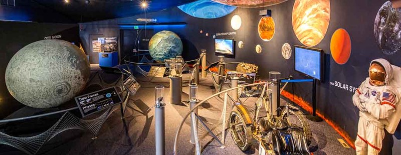 The museum features many interactive exhibits.