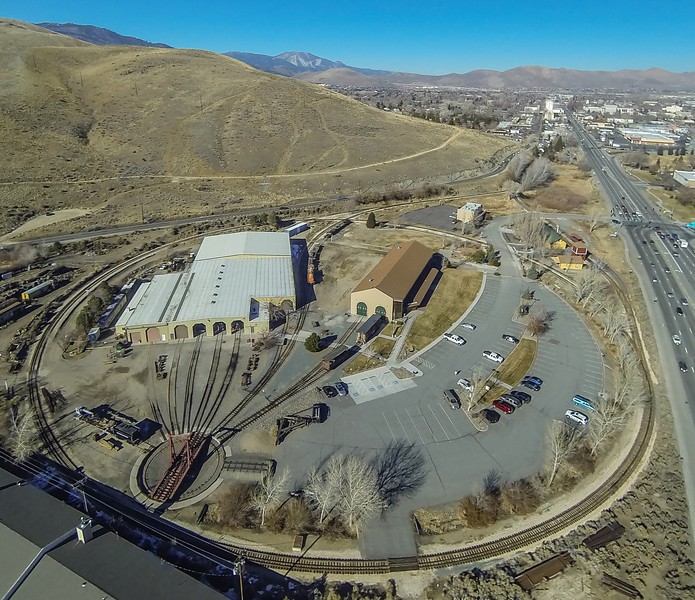 Aerial view of the museum grounds