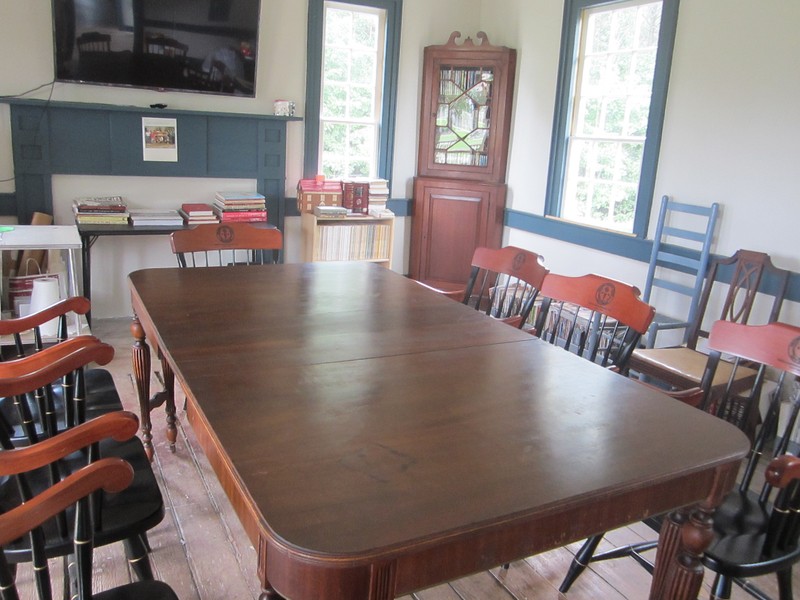 Original dining room now serves as conference/classroom for the Historic Preservation program. 