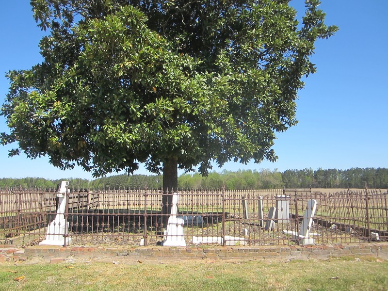 This is located about a quarter of a mile from the current location of the house and is on the original property of the Norfleets. Isaac, Christiana, and 8 of the 10 children are buried in this cemetery. 