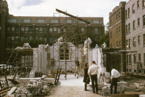 St. Joan of Arc during its reconstruction in 1966