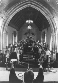 Interior view of St. Joan of Arc chapel in 1984