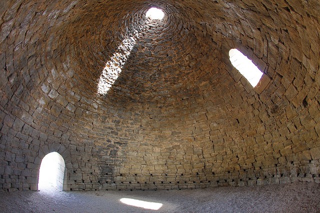 A view inside one of the ovens