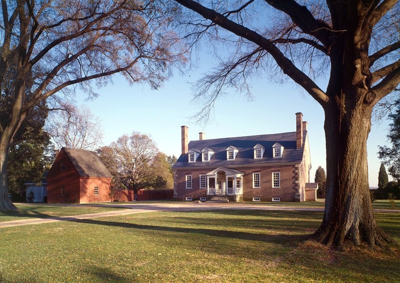 View of Gunston Hall from the northwest, Historic American Buildings Survey (no known restrictions)