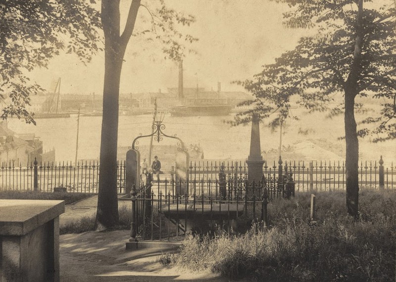 View of Boston Harbor from Copp's Hill in 1898 (image from the Boston Public Library)