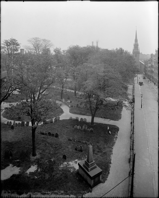 Copp's Hill Burying Ground and Old North Christ Church, Hull Street and Salem Street, Boston (image from Digital Commons)