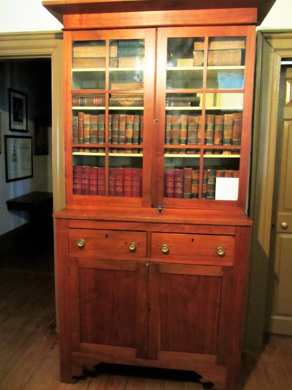 The Bridgers bookcase originally belonged to the Bridgers family & holds a collection of books belonging to the Bridgers & CSA officer William R. Cox.