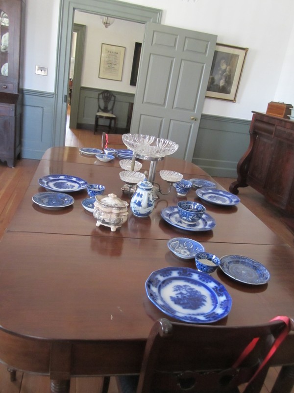 Dining room table ca 1820 originally from Shell Castle in Halifax County.