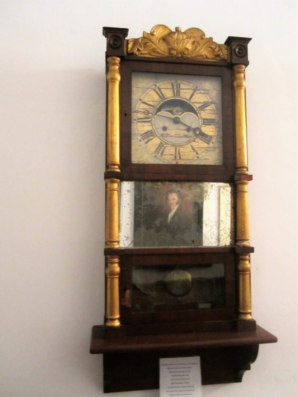 Pender clock, ca 1820 donated by descendants of original owner Solomon Pender.