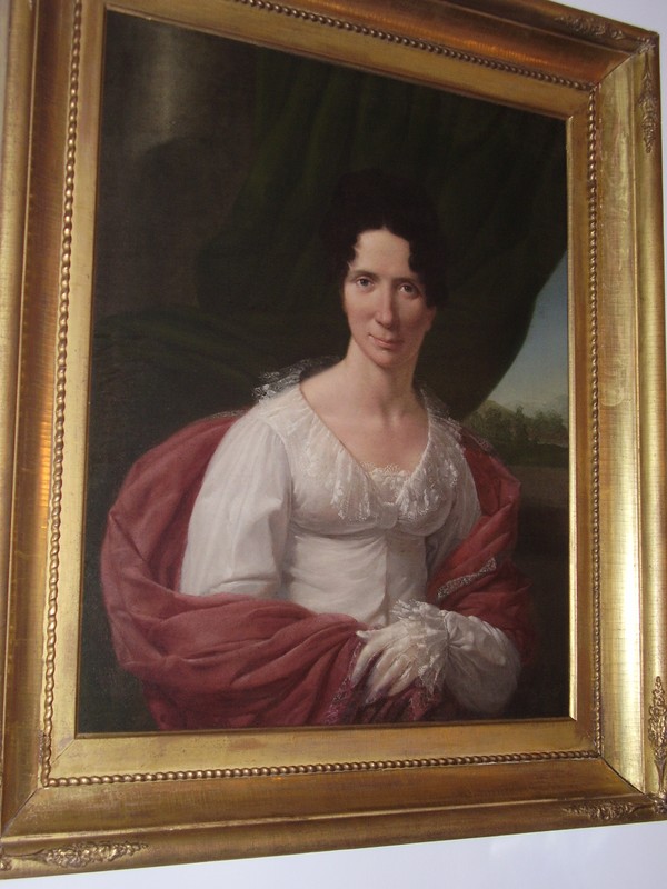 Mary "Jackie" Sumner Blount, wife of Thomas Blount, lived in the house until her death in 1822.  The original portrait is at the Mordacai House in Raleigh, NC.