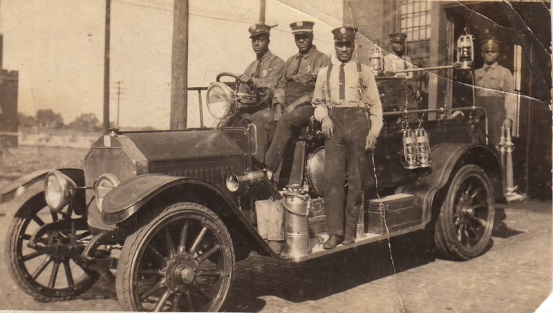 The Fire department motorized in 1916 and 1917.  Source:  Great Plains Black History Museum