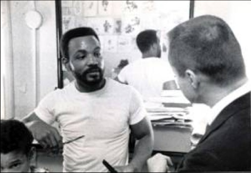 Ernie Chambers and Reverend Youngdahl in Omaha barbershop.
Photo found here: http://www.northjersey.com/arts-and-entertainment/movies/amid-turmoil-camera-caught-a-strange-feeling-of-peace-1.1008395