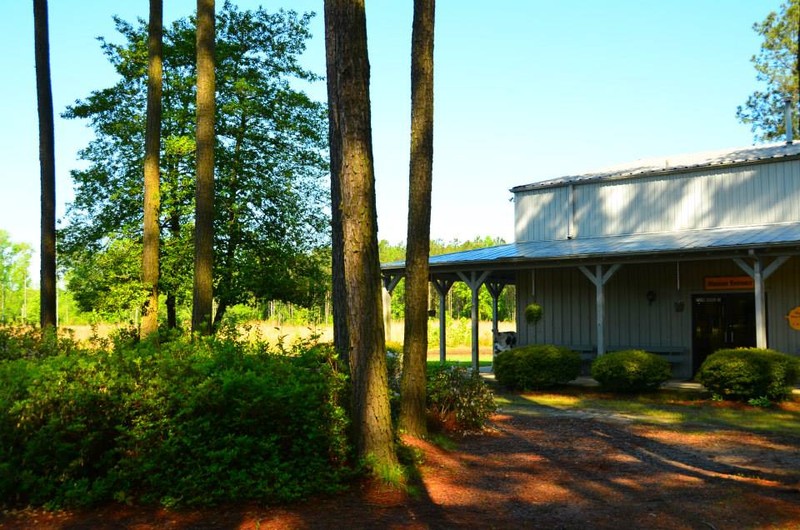 The front of the main building.