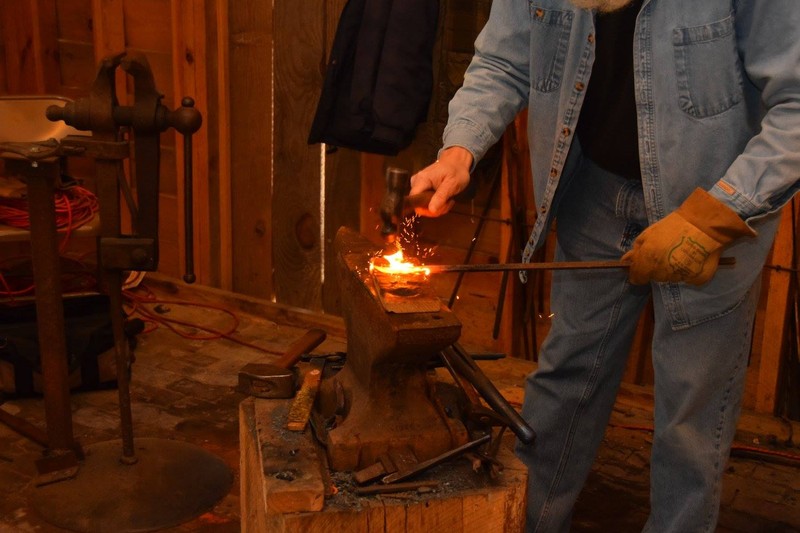 Blacksmith demonstration. 