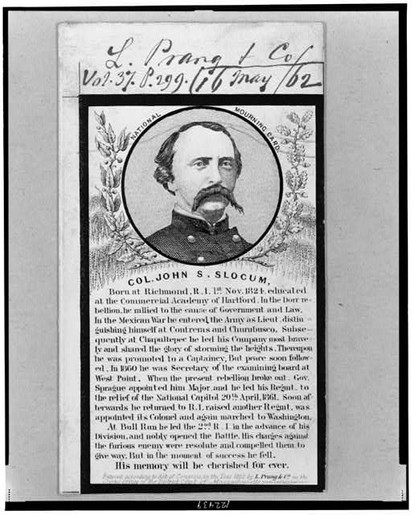 Colonel John S. Slocum, mortally wounded and treated at the Stone House