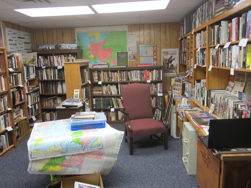 Reading Library in the museum.  This room has books from the Revolutionary War to current conflicts. Topics range from history, equipment, biographies, and even some fiction.