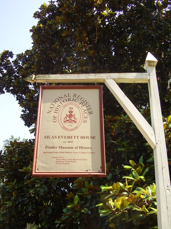 Often called the Pender Museum because the Pender family funded the relocation of this farm house, it was actually the home of Silas Everette and his wife and later owned by the Walston family.