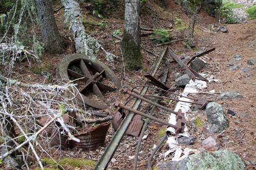 Mining equipment left behind by the company