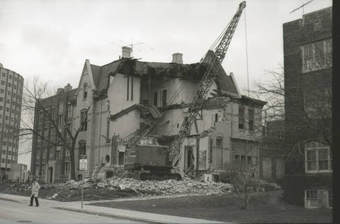 Demolition of William Plankinton Mansion circa 1970