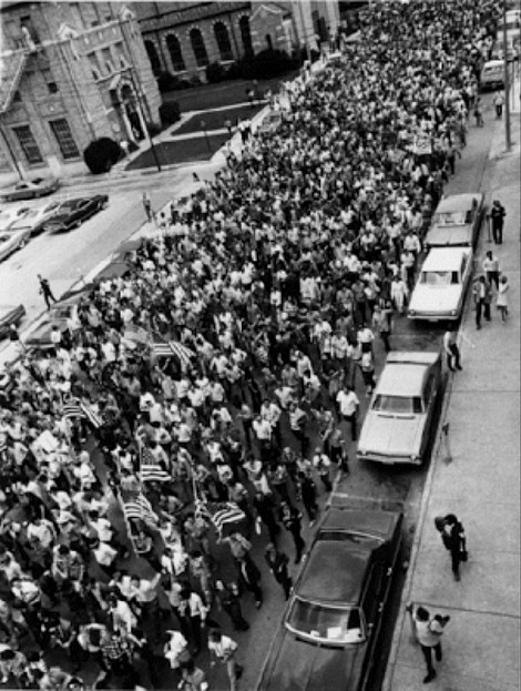 Figure 1 Source: The Rag Blog
Students led protest in Austin against the Vietnam War. 
