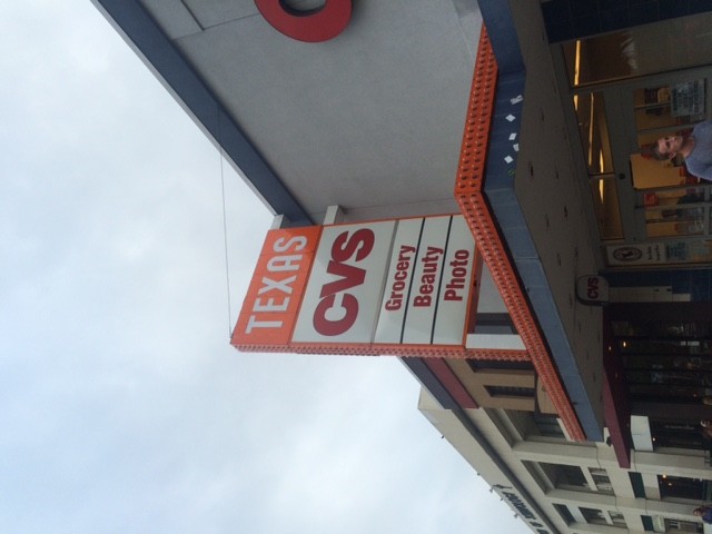 The once popular and controversial Texas Theater is now the present day site of CVS.

Source: Joshua Balli