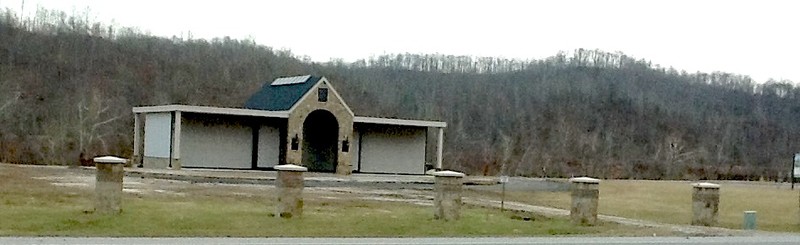 The Riverview Memorial Gardens Cemetary, built in 2013, now standing where the Garred House once stood