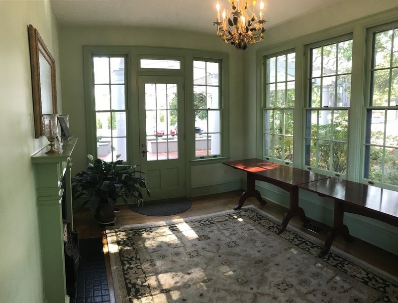The restored sunroom added by third owner John Crowley after 1922. Photo: Kyle Warmack