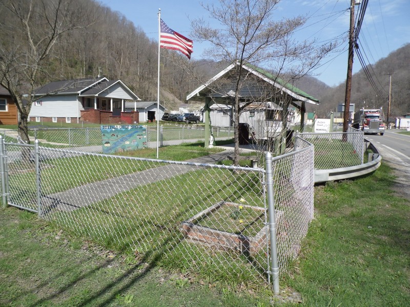 The south entrance of the Buffalo Creek Flood Memorial.
Photo by Devon M. Goodman