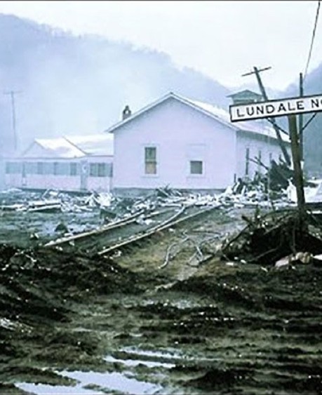 The aftermath of the Buffalo Creek Disaster.
Photo by MSHA