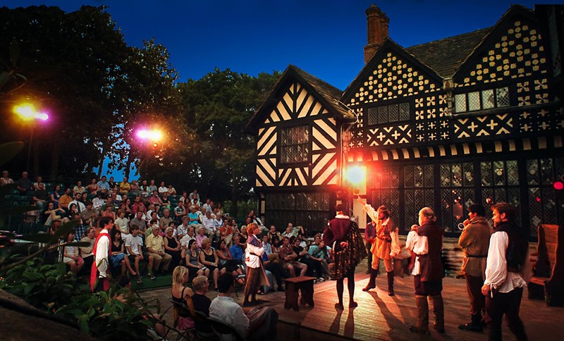 A Shakespearean play being preformed at Agecroft.