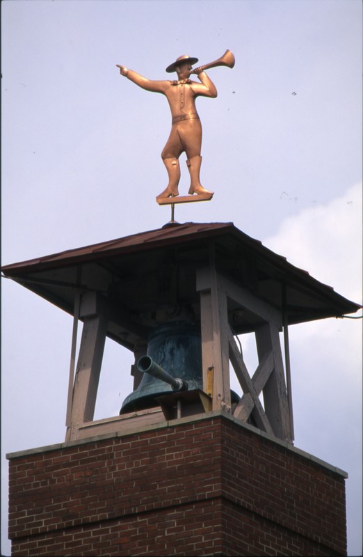 Closeup of bell tower