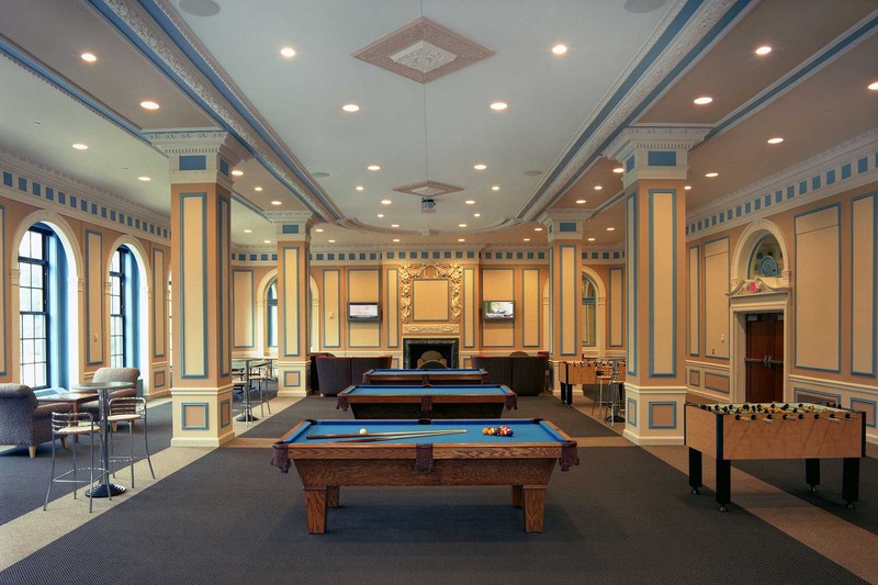 Student lounge at Cleveland State's Fenn Tower. The tower was recently renovated by OCP Contractors, who took the photo. 