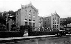 St. Francis Sanitarium as it looked when the nurses risked their lives and reputations in an attempt to save Holden's life. 