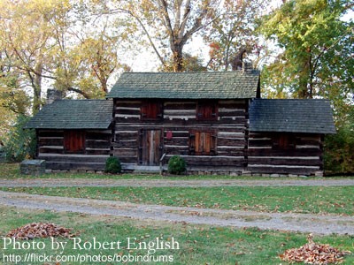 Ruffner Log Cabin in Daniel Boone Park. Photo from "Why Charleston?"