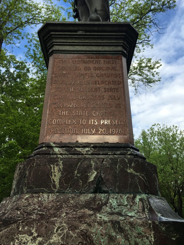 Statue inscription.