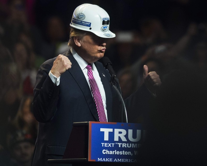 Then-candidate Donald Trump gives a campaign rally in the Civic Center in 2016. He later claimed an attendance of 28,000. The Civic Center's maximum occupancy is 14,000. Fire marshals estimated the count at 11,600.