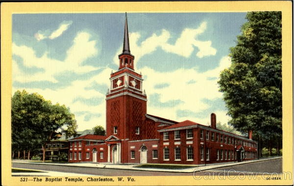 The church on a local postcard ca. 1940.