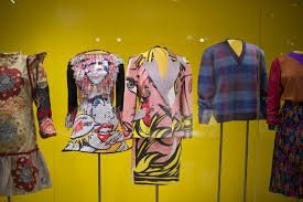 An image from The Valentine's website of some of clothing on display in an exhibition