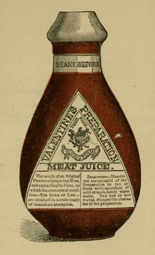 Part of an advertisement for Valentine's health tonic, "Meat Juice," which he amassed the wealth needed to allow for the creation of this museum.
