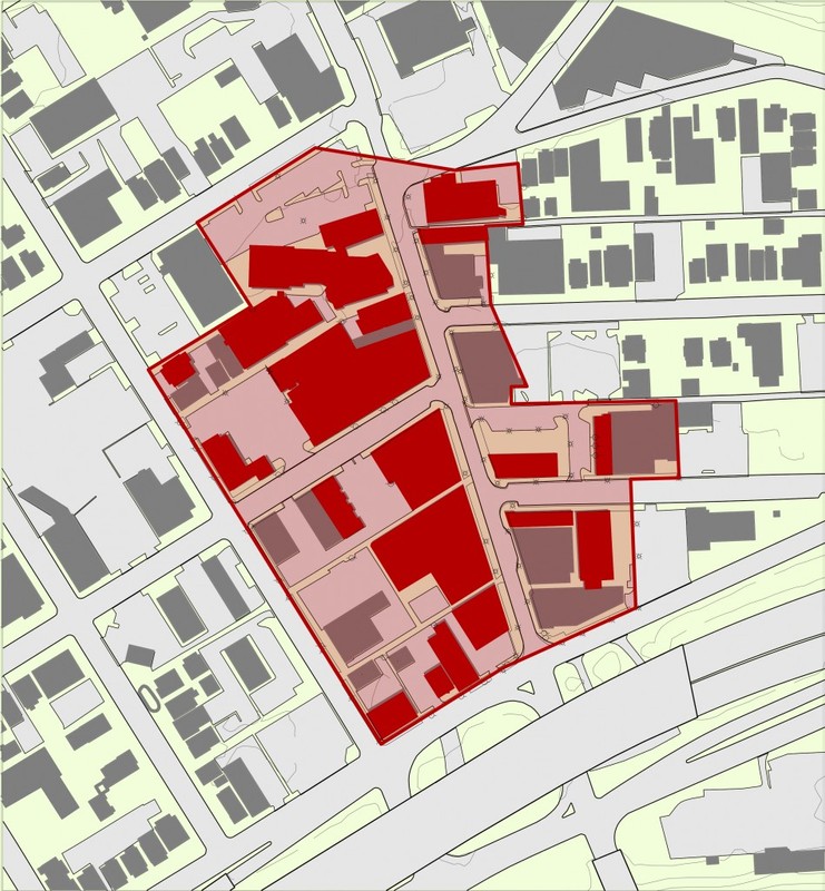 Map of Elk City Historic District