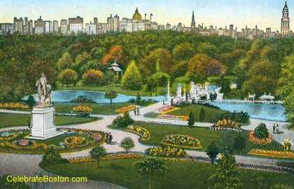 The Public Garden depicted circa 1920 (image from the Friends of the Public Garden)