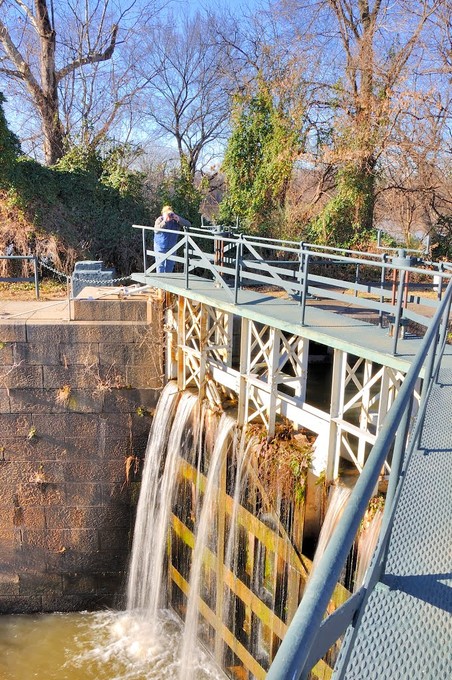 One of the large canal lock doors.