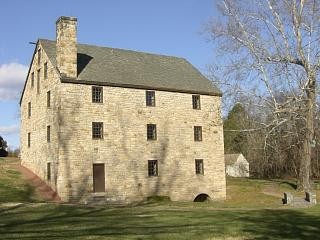 Reconstruction of George Washington's 1771 gristmill near Mount Vernon, Virginia