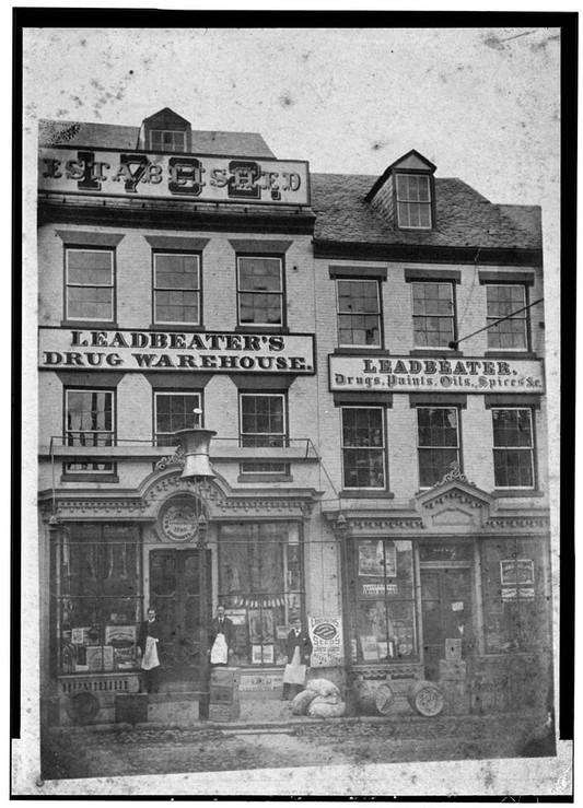 Leadbeater's Drug Warehouse in 1907. Source: Historic American Buildings Survey (Library of Congress)