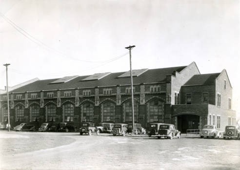 North side view of Old Gym circa 1936