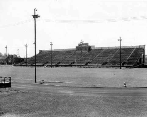 West bleachers of Marquette University Stadium circa 1925