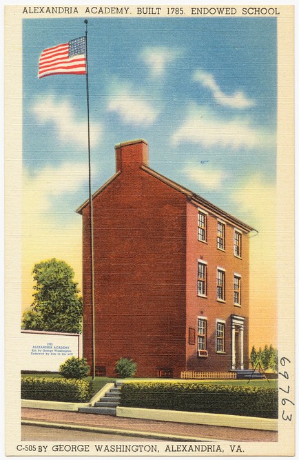 Alexandria Academy postcard ca 1940. 