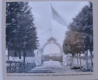 Entrance to Alexandria National Cemetery, 1869. National Archives and Records Administration.